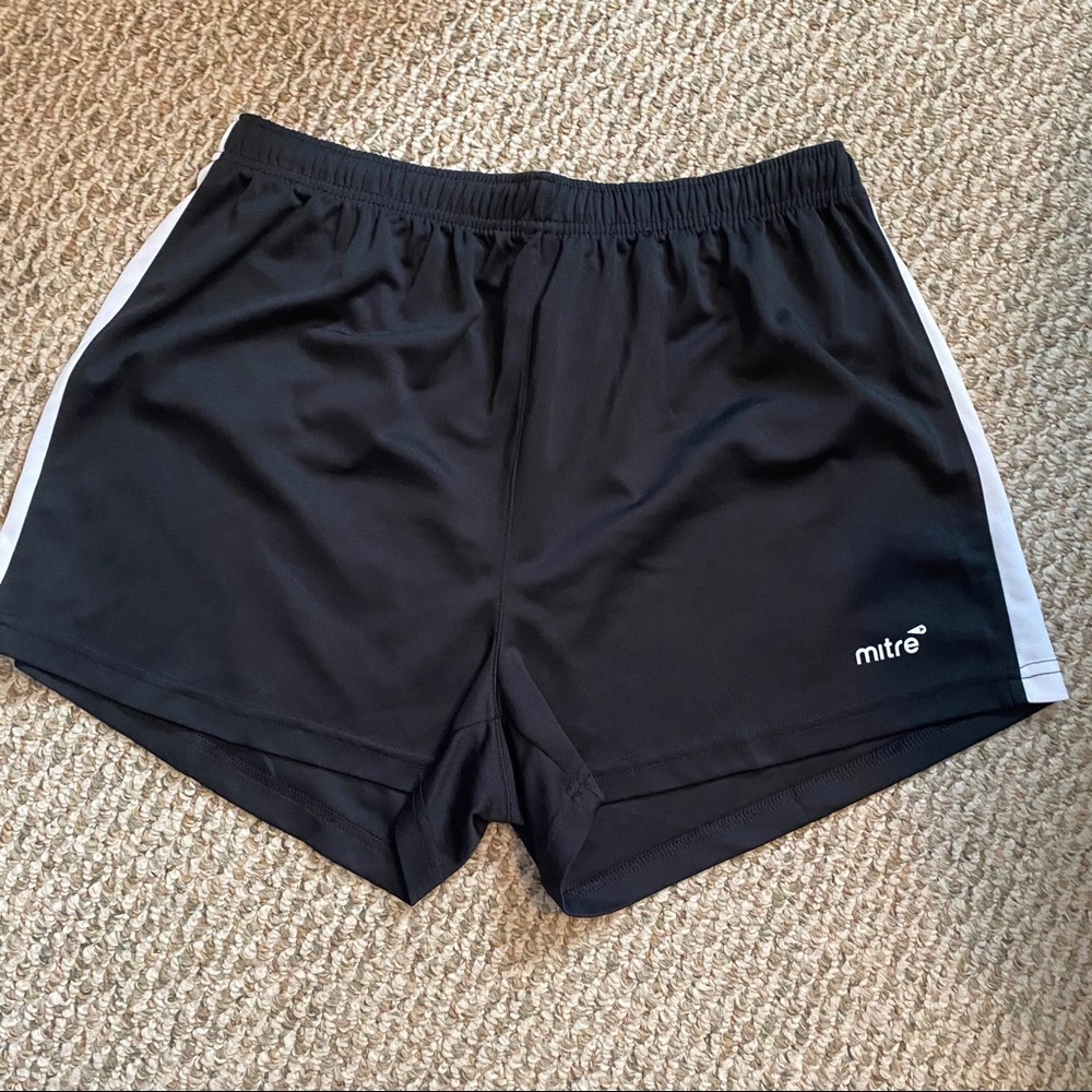 Black and White Athletic Running Shorts